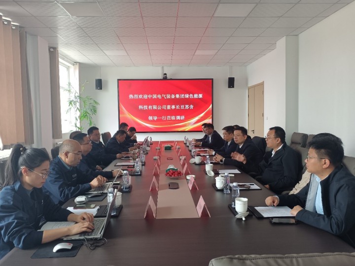 中国电气装备集团绿色能源科技有限公司董事长豆苏含一行莅临公司调研